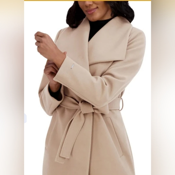 Tahari Ladies' Faux Wool Wrap Coat - Picture 2 of 4